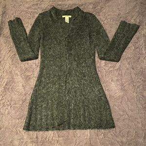 FREE PEOPLE fabulous long Mohair sweater with hook&eye closures down the front.